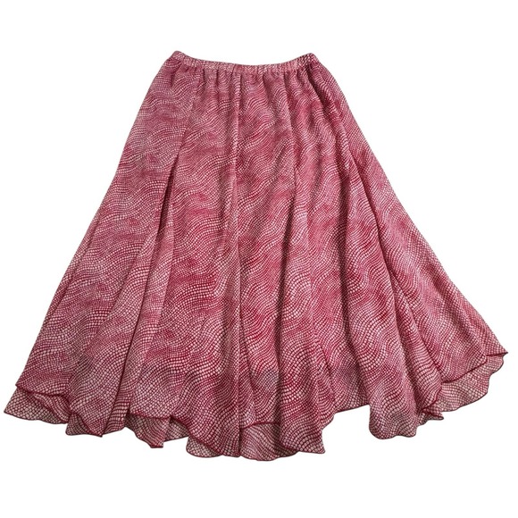 Tailor B. Moss Dresses & Skirts - Vintage Tailor By B Moss Skirt Women's‎ Size 2 Red Fairy Asymmetrical Midi Lined